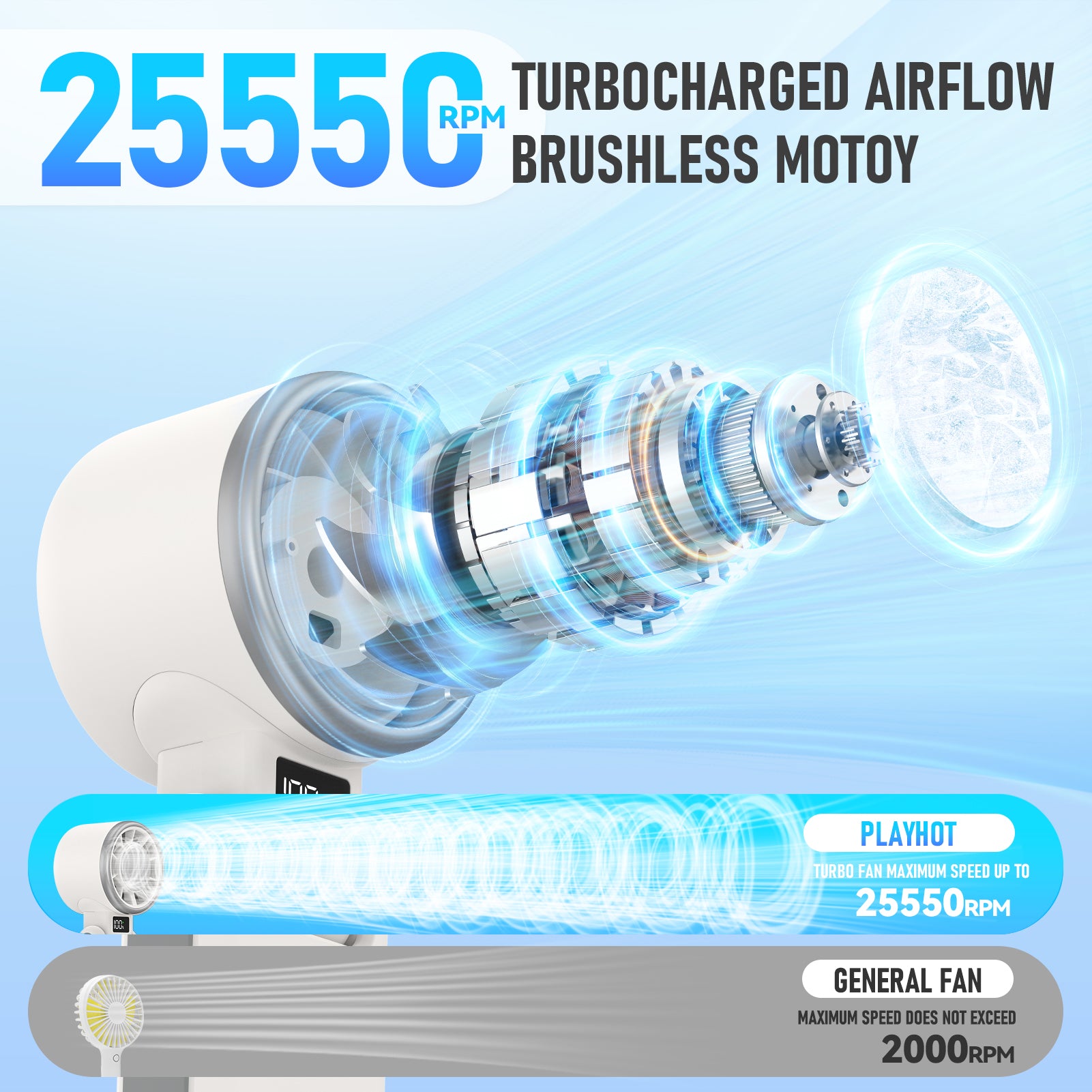 PLAYHOT PLAYHOT Portable Ice-Cooling Turbo Fan