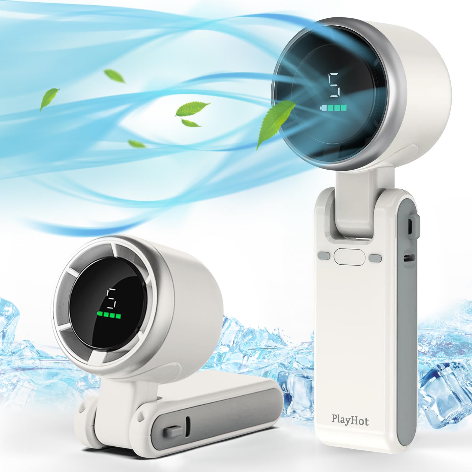 PLAYHOT PLAYHOT High Speed Handheld Fan White Single